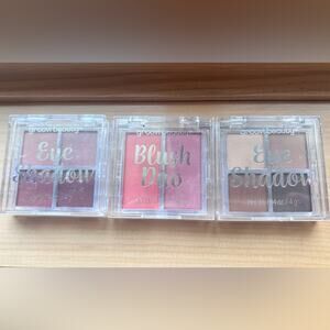 GROOVI BEAUTY 3 Piece Makeup Bundle Eyeshadow Blush Cosmetics Stocking Stuffers